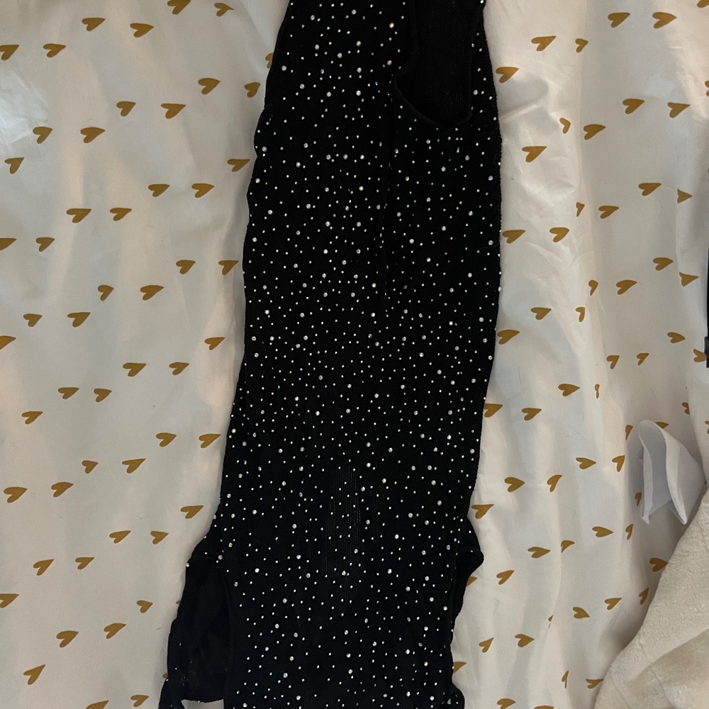 Shein body suit lingerie spandex glitter